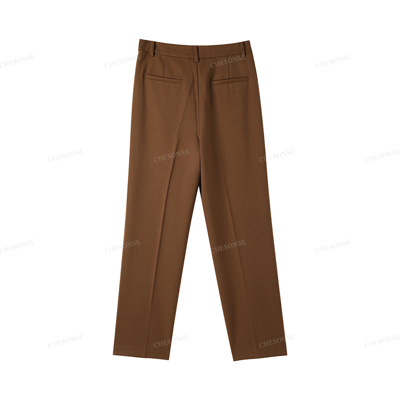 【人间贩卖黄昏】垂顺经典通勤日常烟管裤